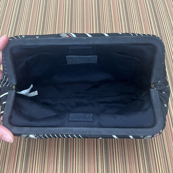 New J.Crew Patchwork Tie Silk Pleated Clutch - Picture 2 of 5